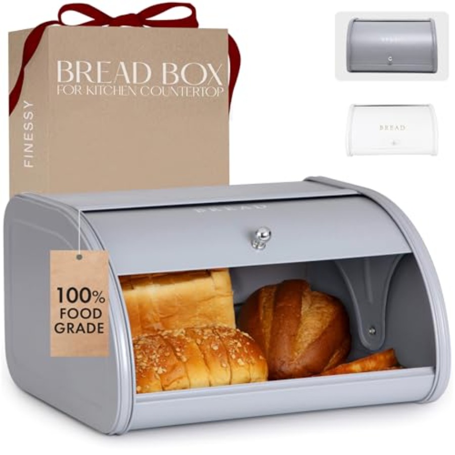 Kitchen Baking Storage - Modern Metal Bread Box for Kitchen