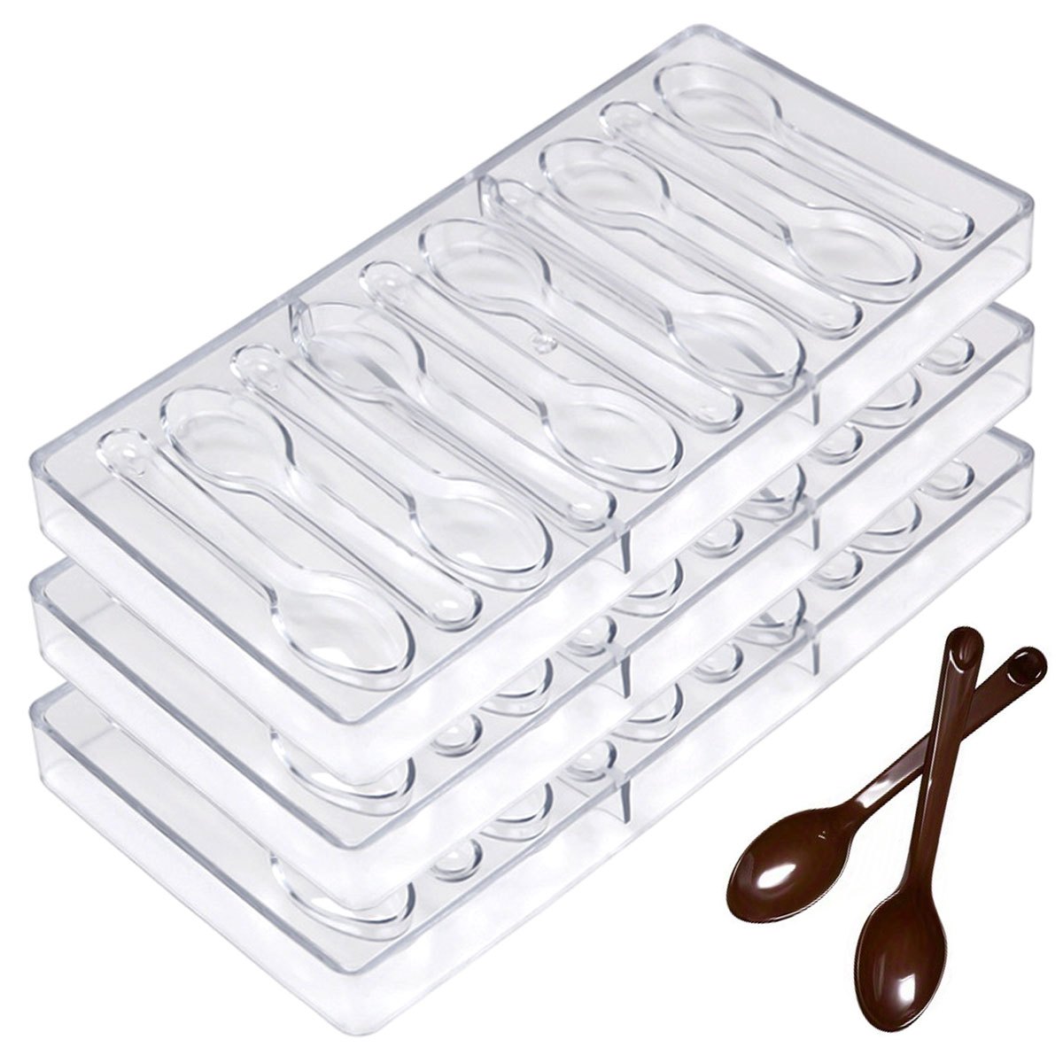 Kitchen Baking Cake - 1PC Spoon Shaped Chocolate Molds Transparent