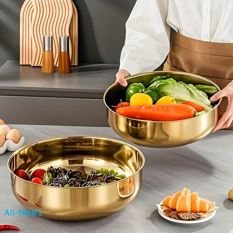 Commercial Kitchen For Baking - 【N】Stainless Steel Mixing Bowl With Lid