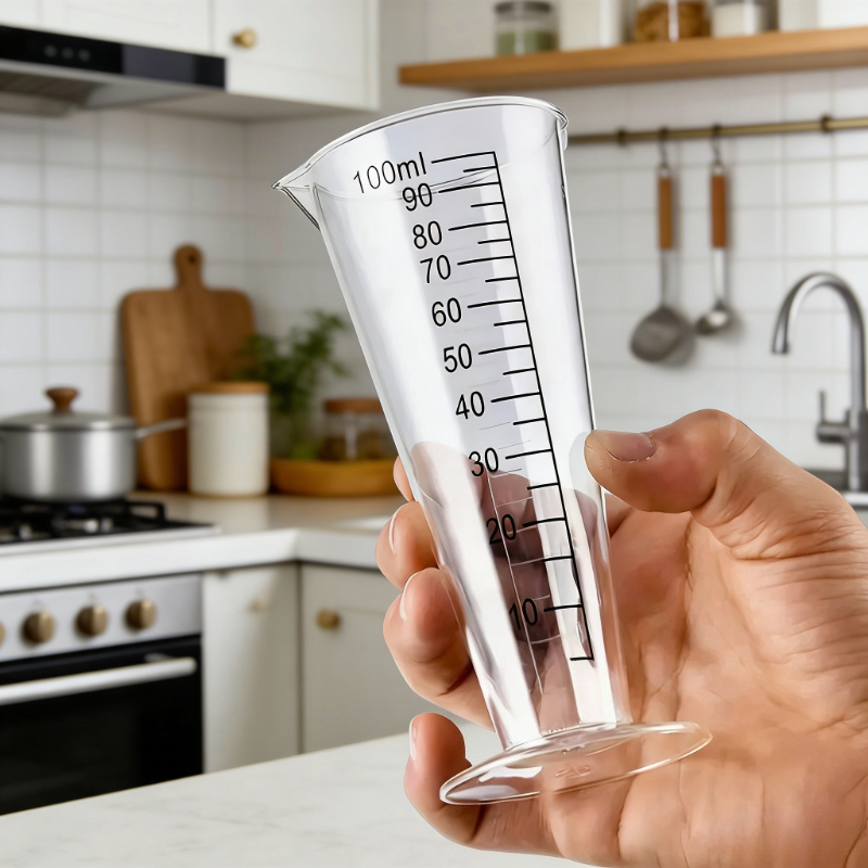 Kitchen Baking Products - 1pc 100ml Plastic Measuring Cup with