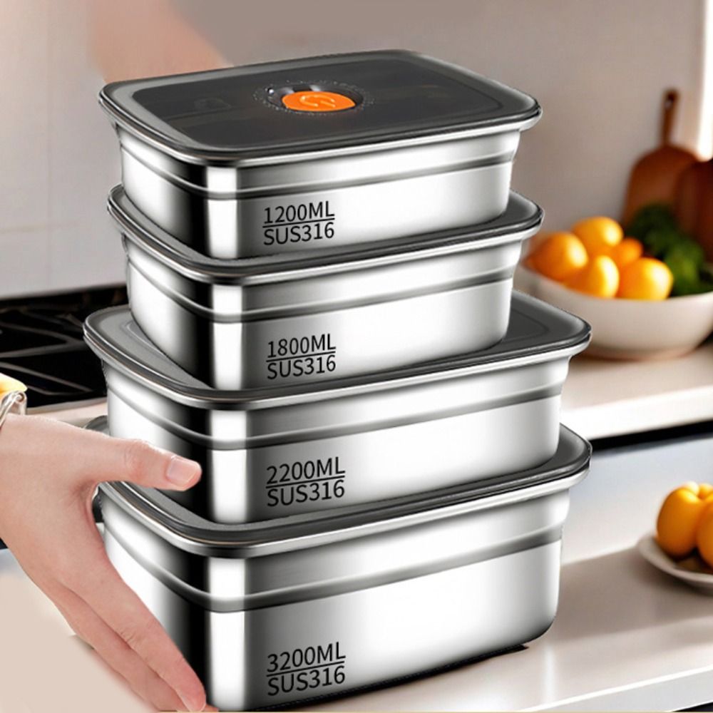 Kitchen Baking Tray Storage - Stainless Steel Lunch Box Bento Box