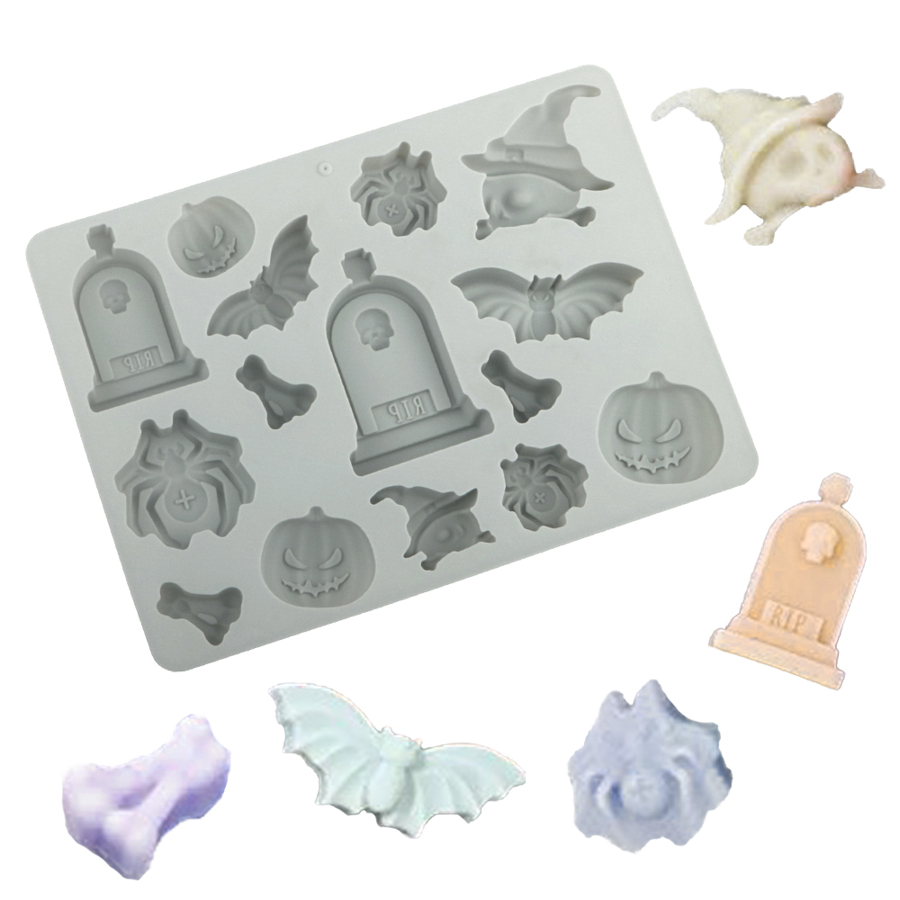 Kitchen Baking Cake - Halloween Element Tombstone Spider Pumpkin Bat