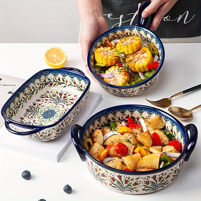 Kitchen Baking Dishes - 1pc,Polish-style baking dish bowl, made of