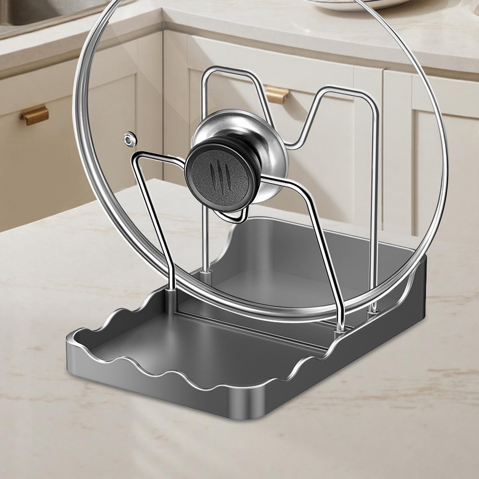 Kitchen Baking Tray Storage - Pot Lid Organizer Vertical Spoon Display