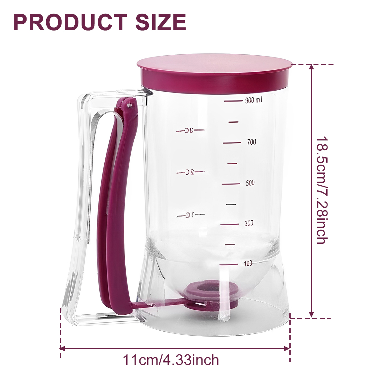 900ml Batter Dispenser Kitchen - Kitchen.Baking Labels のレビューと価格