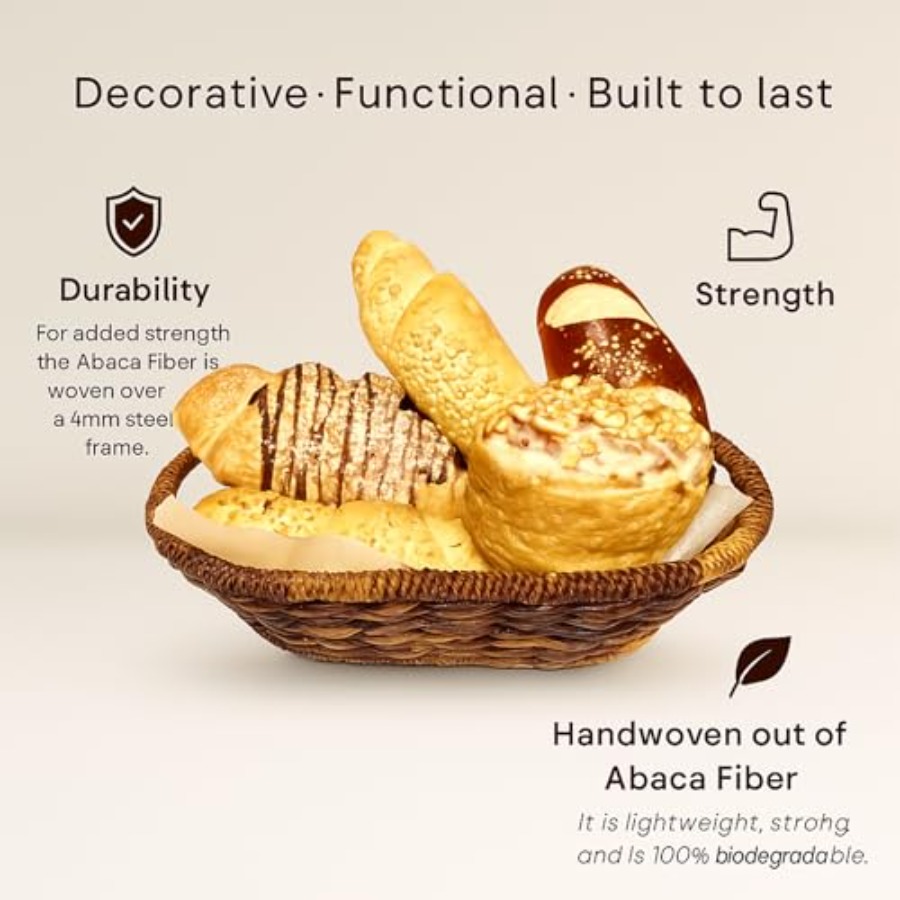 Handwoven Oval Wicker Baskets  - Kitchen Baking Storage のレビューと価格