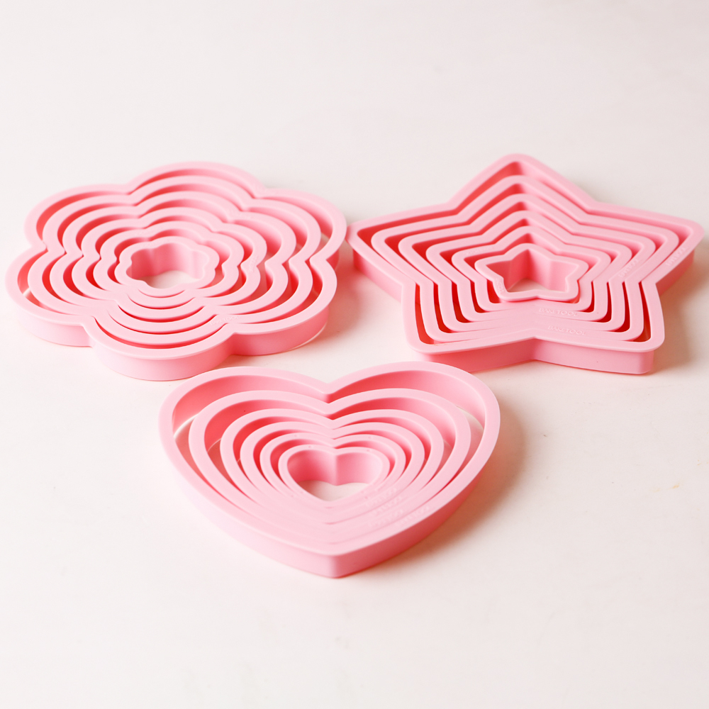 1set/3sets Pink Heart Star Flo - Kitchen Baking Products のレビューと価格