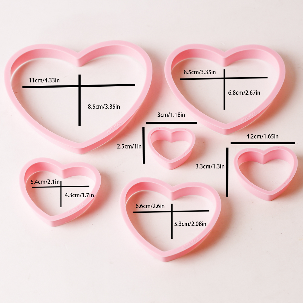 1set/3sets Pink Heart Star Flo - Kitchen Baking Products のレビューと価格
