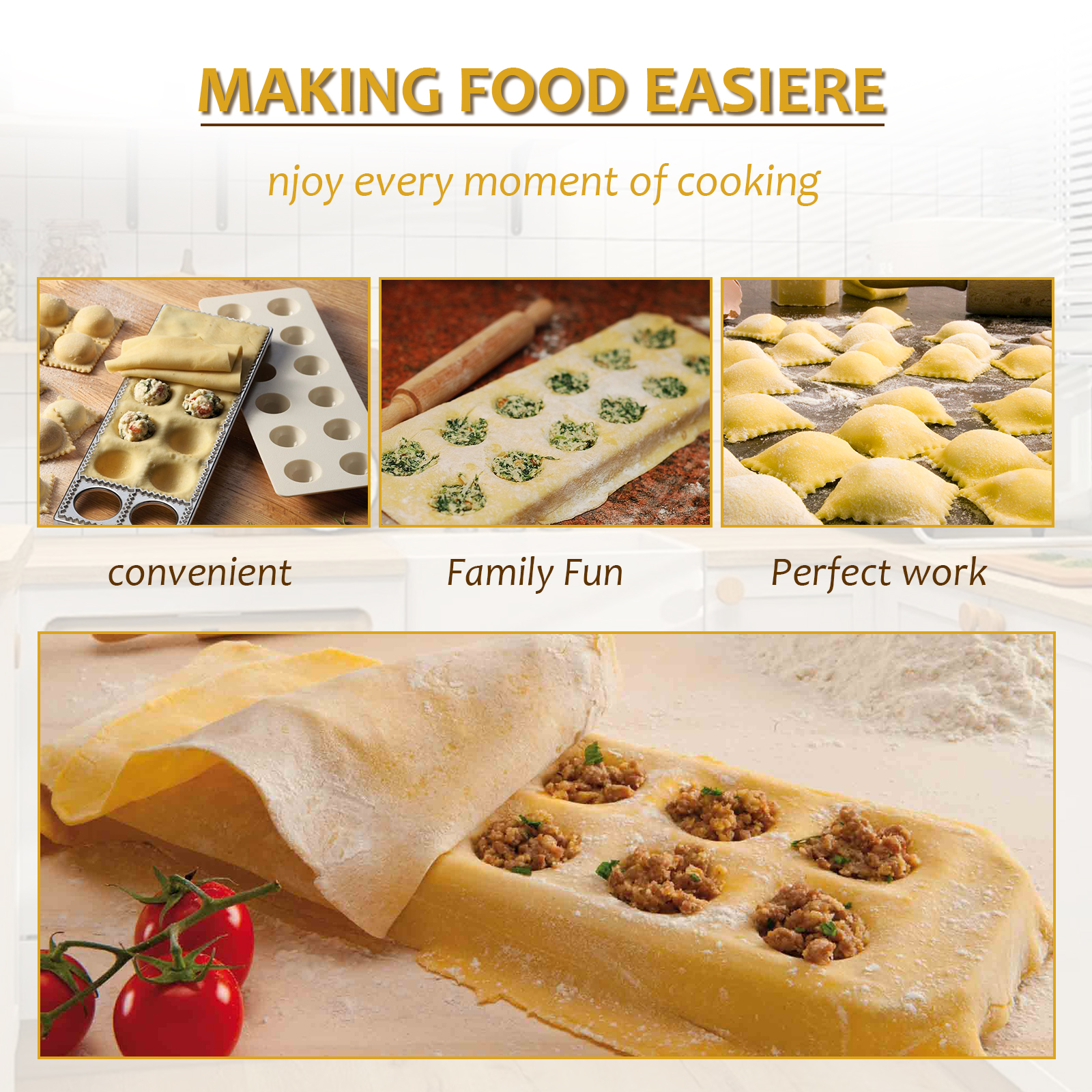 Ravioli Maker Press 10/12 Hole - Kitchen Baking Aid のレビューと価格