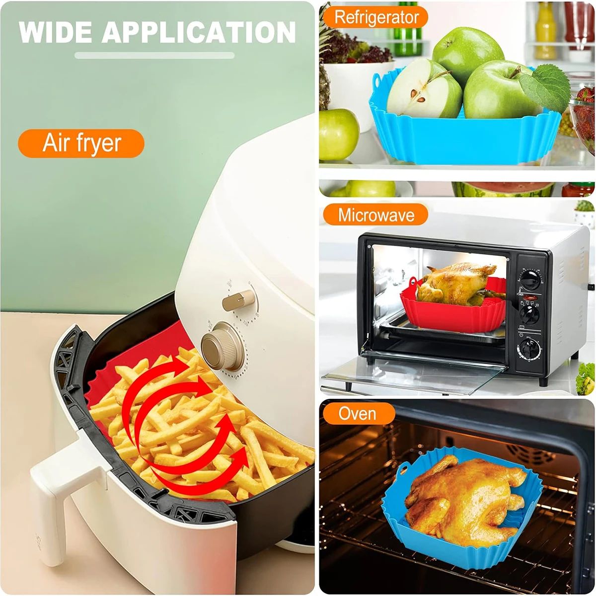 Air Fryer Silicone Liners Pot  - Kitchen Baking Gadgets のレビューと価格