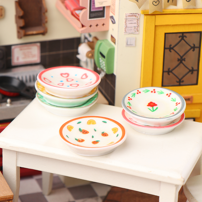 5Pcs 1/12 Dollhouse Mini Plate - Kitchen Baking Storage のレビューと価格