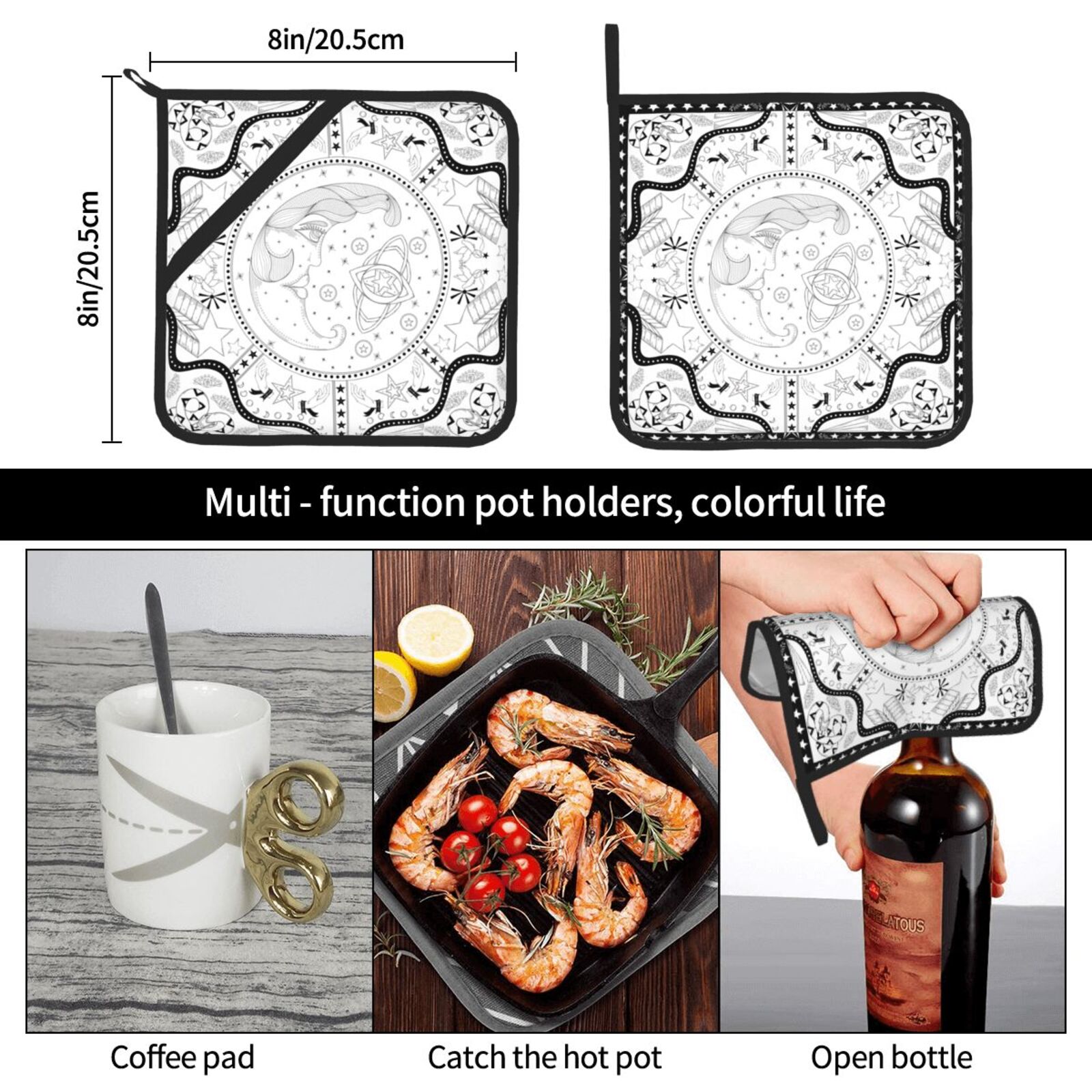 Fantasism Pot Holders Set of 2 - Kitchen Baking Dishes のレビューと価格