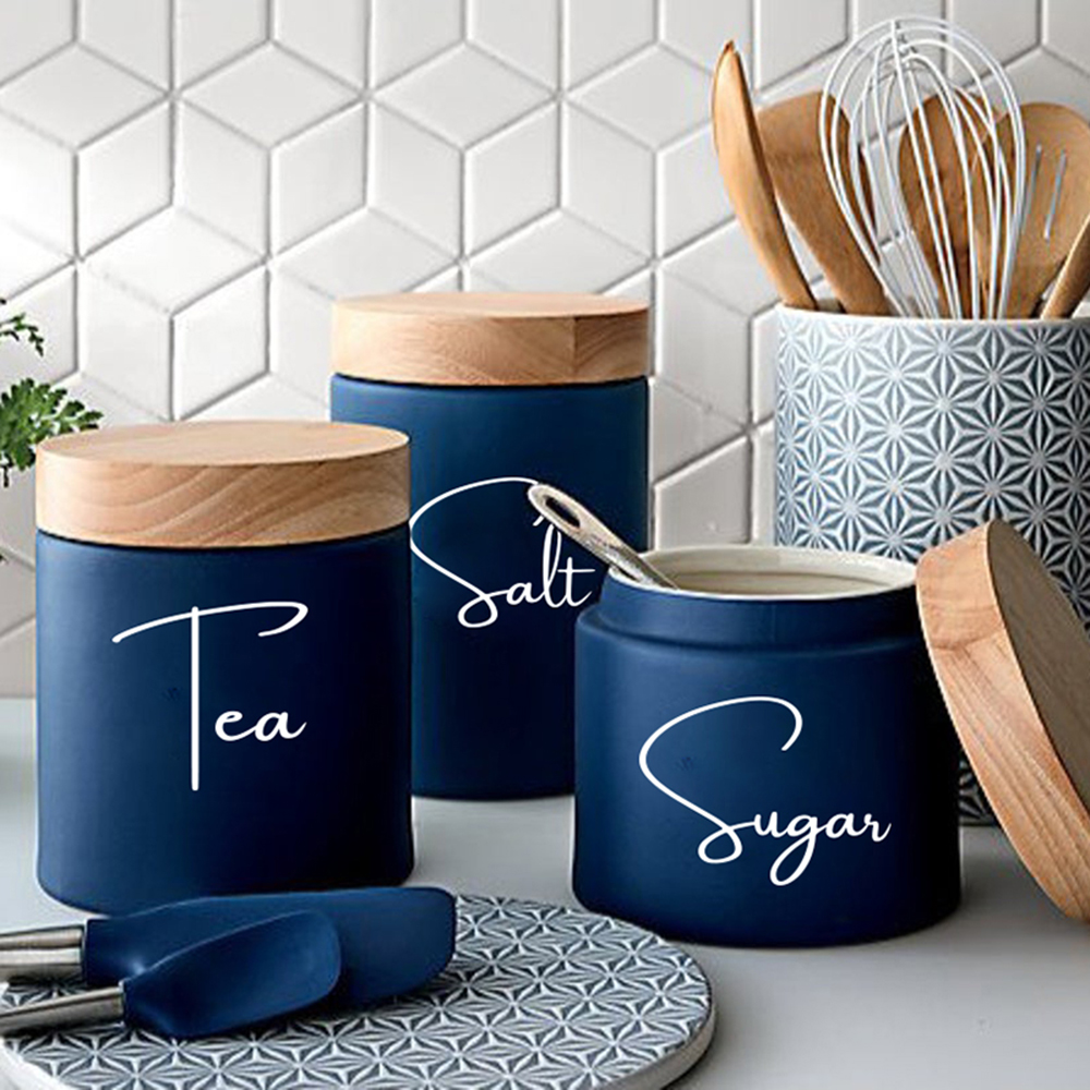 Decal Only 8Pcs Kitchen Organi - Kitchen.Baking Labels のレビューと価格