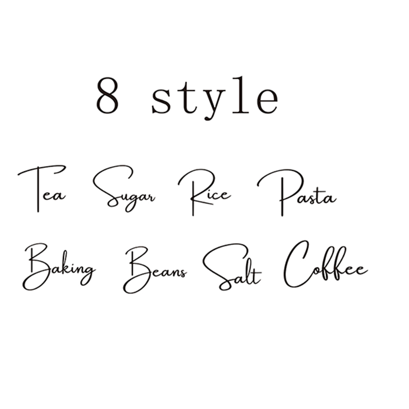 Decal Only 8Pcs Kitchen Organi - Kitchen.Baking Labels のレビューと価格