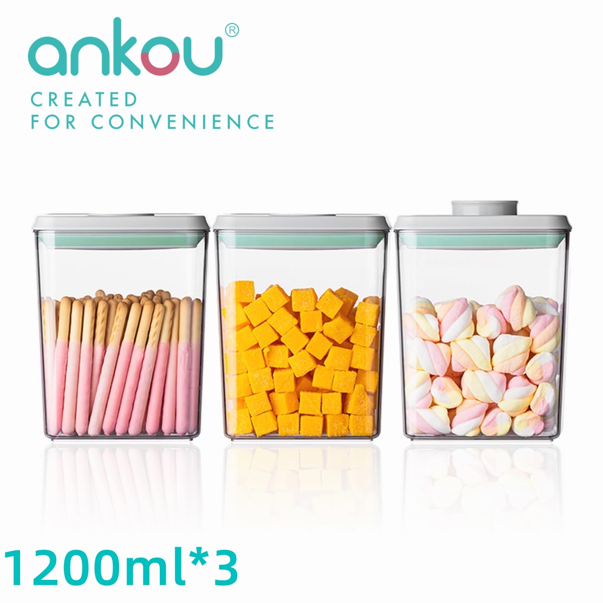 Ankou 3Pcs 1.2L Pop Airtight F - Kitchen Baking Storage のレビューと価格