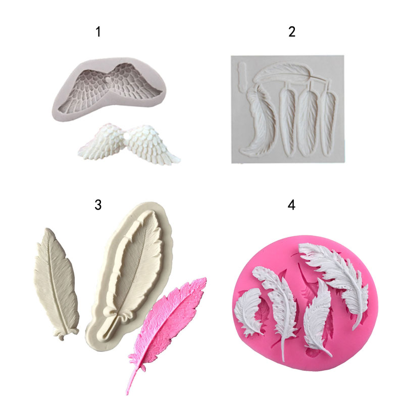 Leaves feather&wings shape 3D  - Kitchen Baking Gadgets のレビューと価格