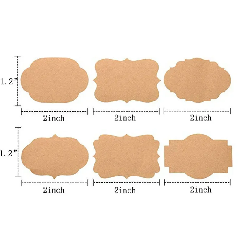 300Pcs Kraft Sticker Handwritt - Kitchen.Baking Labels のレビューと価格