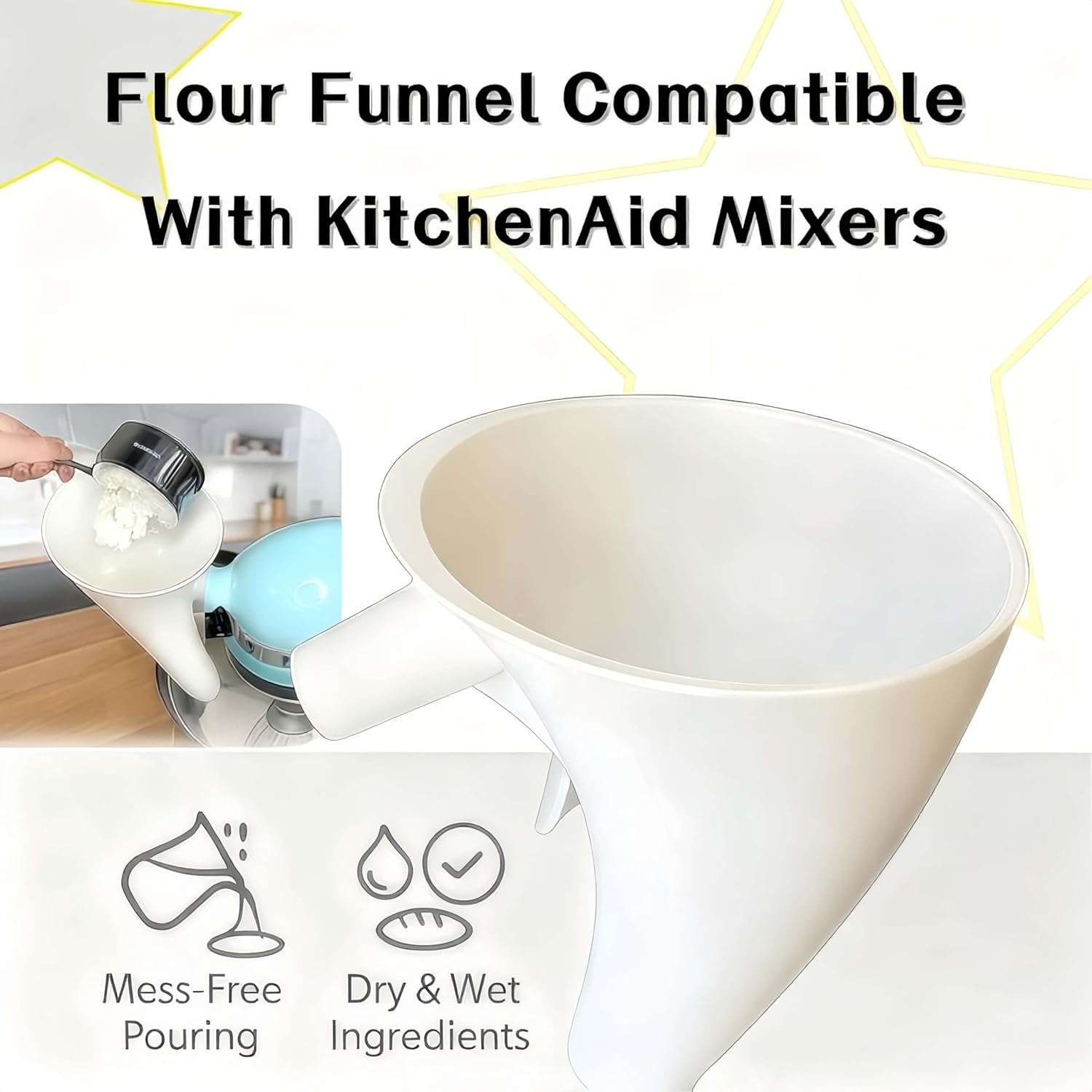 Flour Funne Mixer for Kitchen  - Kitchen Baking Aid のレビューと価格