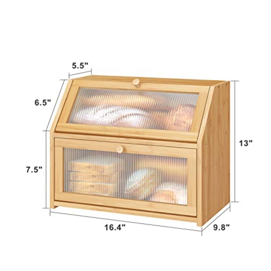 Bread Box for Kitchen Counter  - Kitchen Baking Storage のレビューと価格