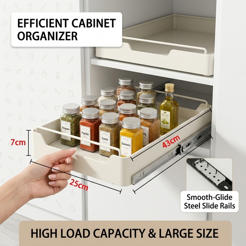 Pull-out Kitchen Storage Rack  - Kitchen Baking Tray Storage のレビューと価格