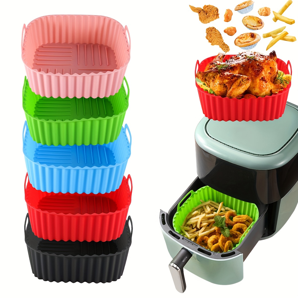 1 square silicone air fryer li - Kitchen Baking Products のレビューと価格