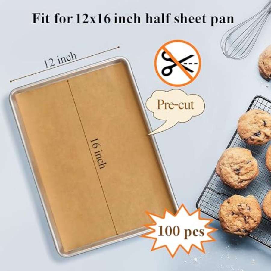 100PCS Unbleached Parchment Pa - Kitchen Baking Gadgets のレビューと価格