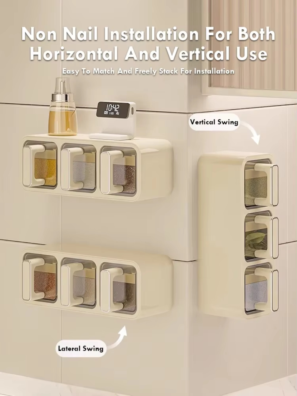 2/3/4 Grid Kitchen Seasoning S - Kitchen Baking Tray Storage のレビューと価格