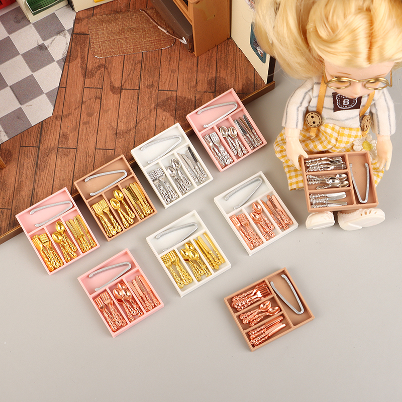 1Set 1:12 Dollhouse Mini Knife - Kitchen Baking Tray Storage のレビューと価格