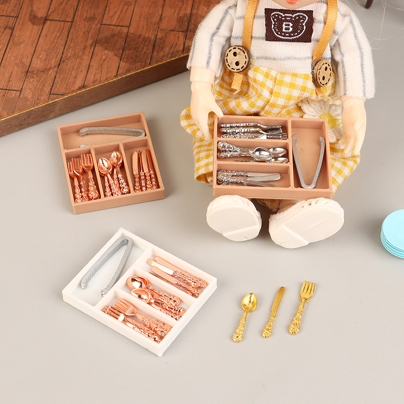 1Set 1:12 Dollhouse Mini Knife - Kitchen Baking Tray Storage のレビューと価格