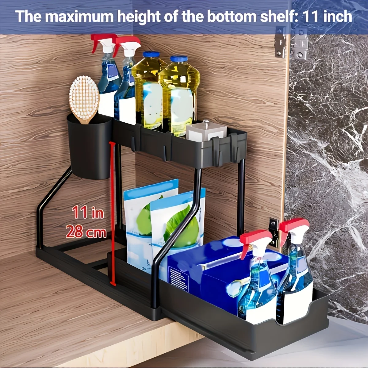 Under Sink Organizer Space Sav - Kitchen Baking Tray Storage のレビューと価格