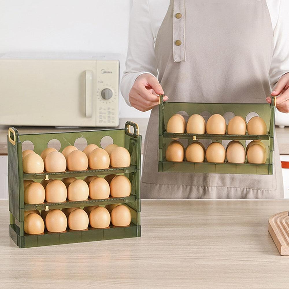 Egg Box Storage Box Side Door  - Kitchen Baking Tray Storage のレビューと価格