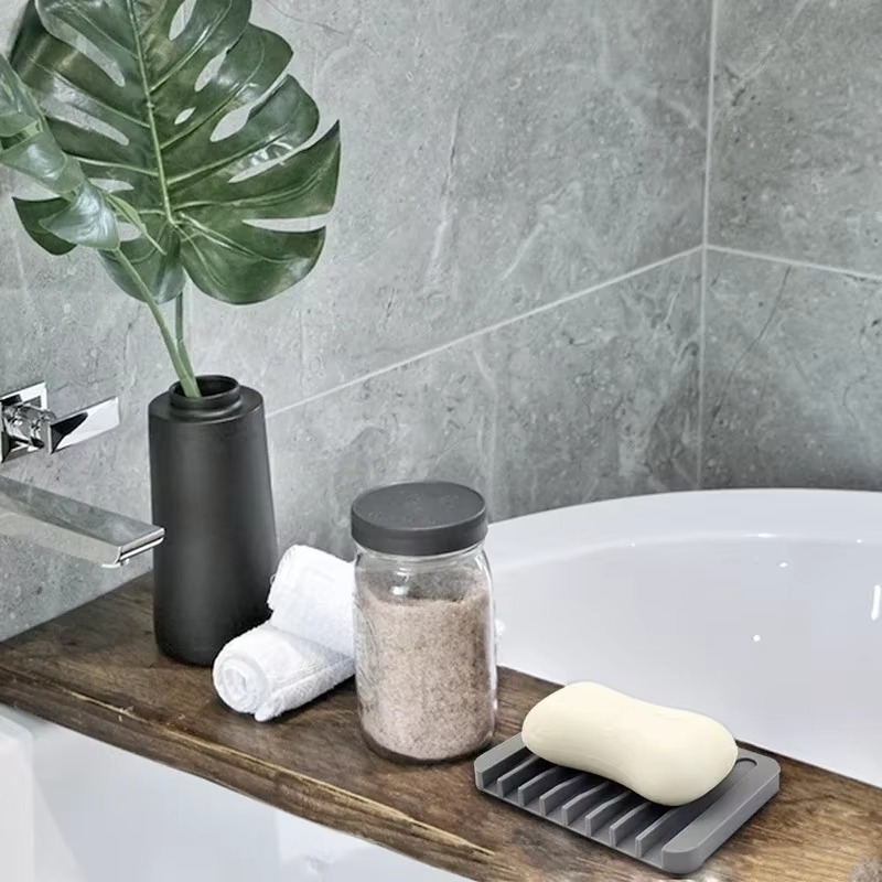 Self Draining Soap Holder Sili - Kitchen Baking Tray Storage のレビューと価格