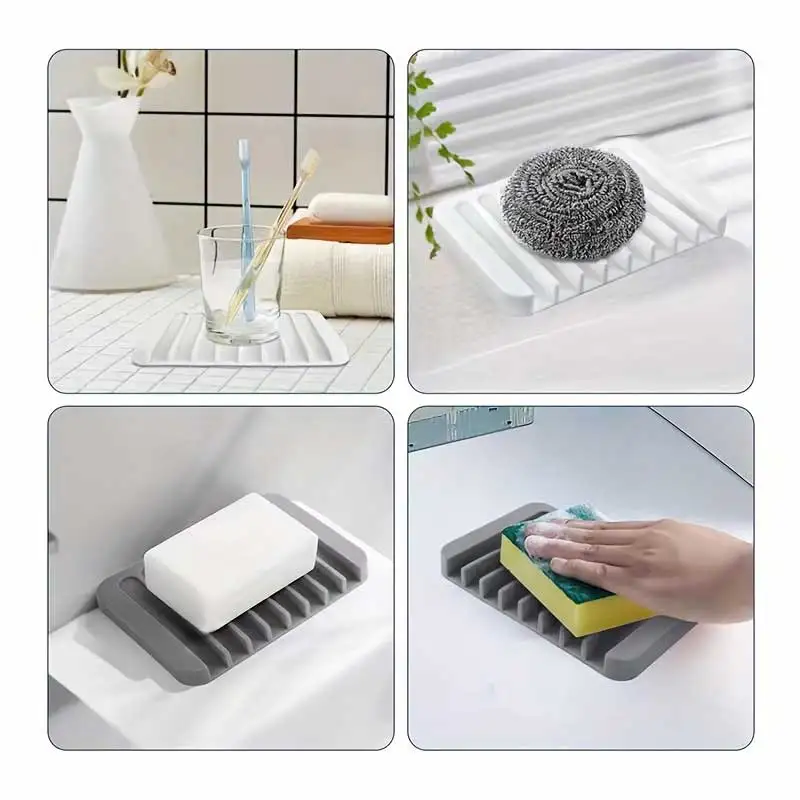 New 1PC Silicone Draining Soap - Kitchen Baking Tray Storage のレビューと価格