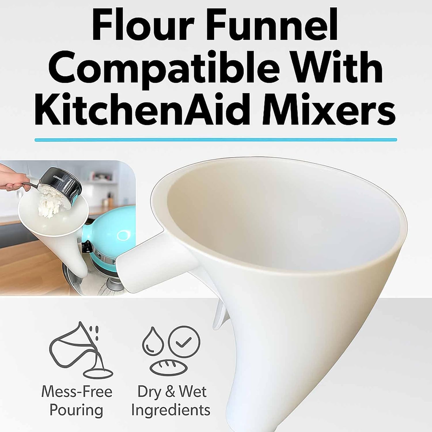 Flour Funnel for Kitchen Aid M - Kitchen Baking Aid のレビューと価格