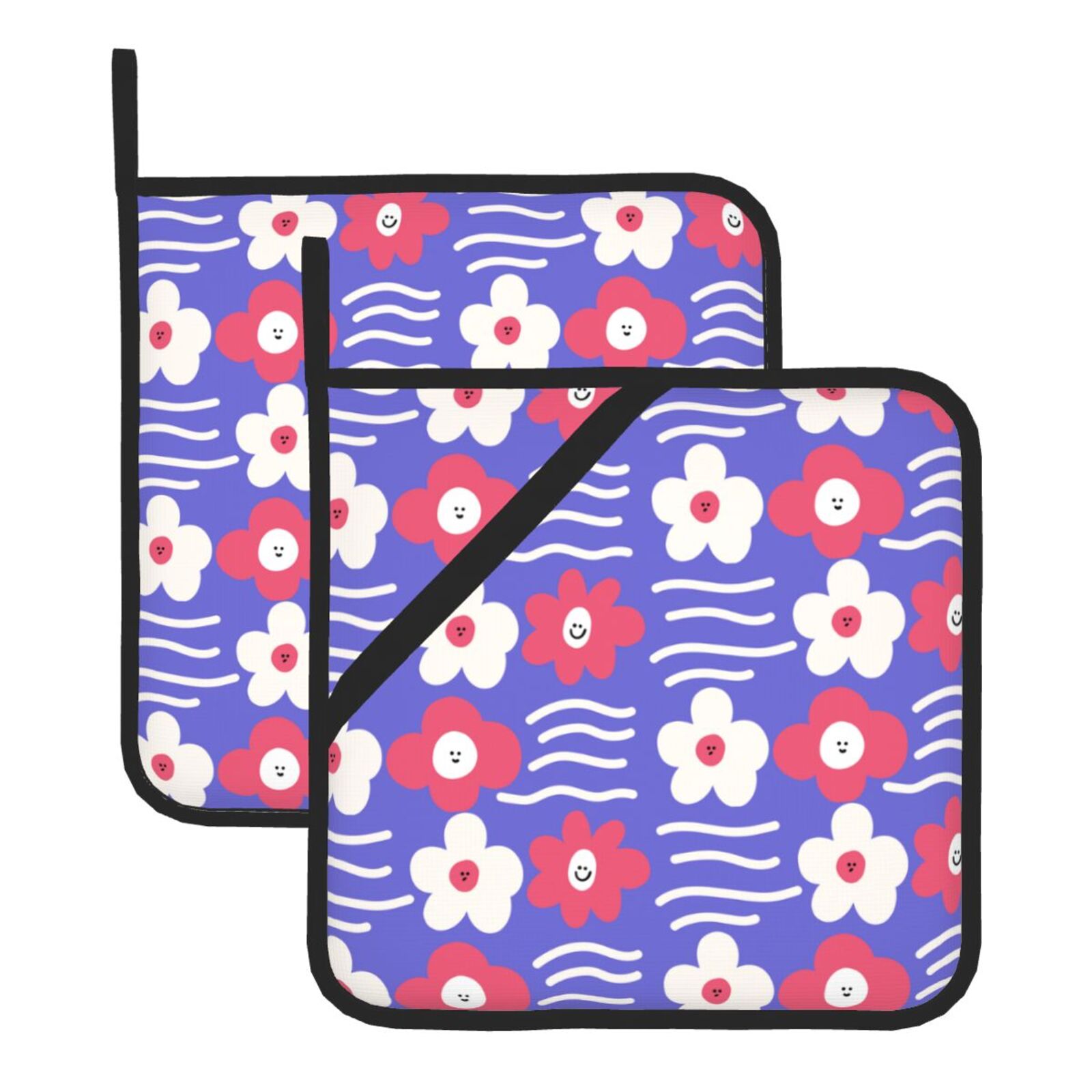 Floral Flowers Pot Holders Set - Kitchen Baking Dishes のレビューと価格