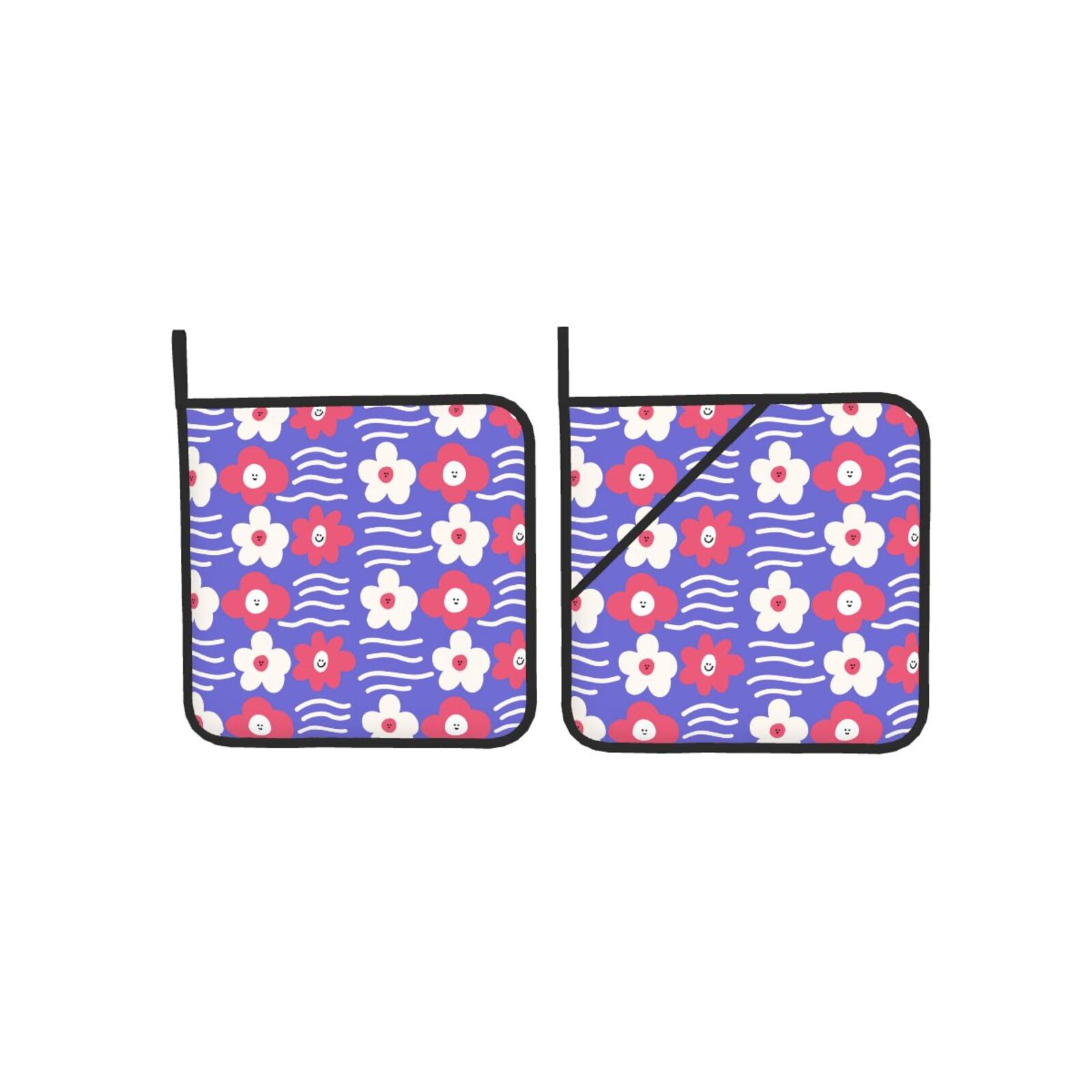 Floral Flowers Pot Holders Set - Kitchen Baking Dishes のレビューと価格