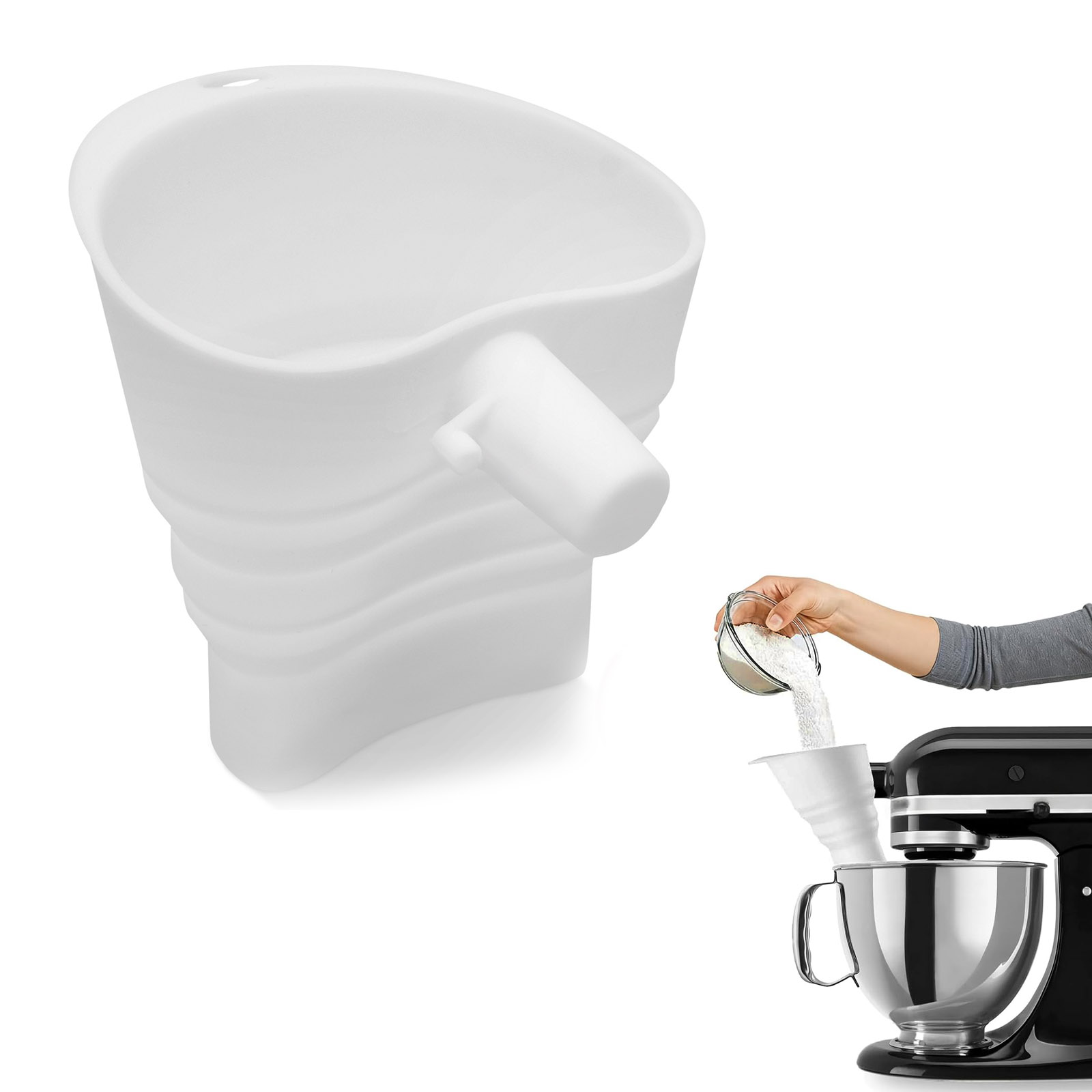 Silicone Flour Funnel for Kitc - Kitchen Baking Aid のレビューと価格