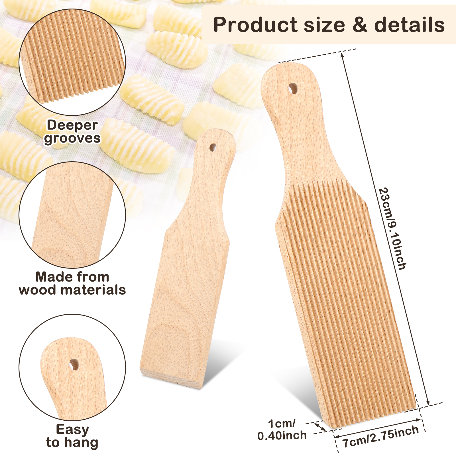 Wooden Gnocchi Board for Itali - Kitchen Baking Aid のレビューと価格